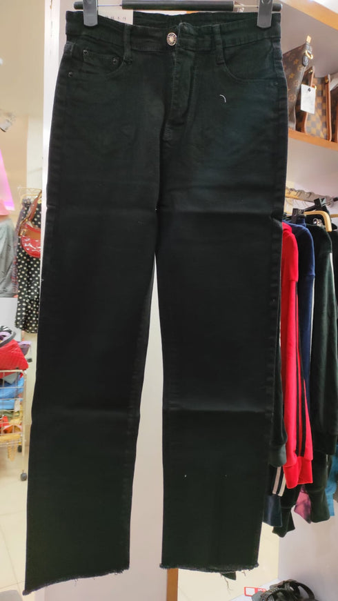 Black Bottom Ripped Denim Jeans